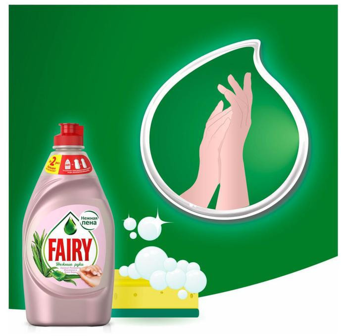Средство для мытья посуды Fairy "Жасмин и алоэ вера", 900 мл