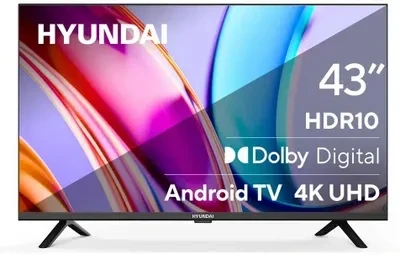 43" Телевизор Hyundai H-LED43BU7006 4K Ultra HD, СМАРТ ТВ, Android TV, черный