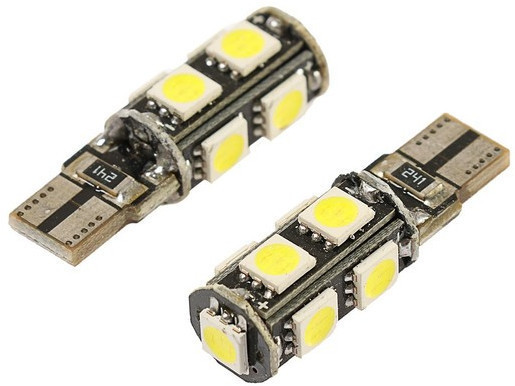 Светодиодная автомобильная лампа Cartage, T10 W5W, 12 В, 9 SMD-5050, 2 шт, свет белый