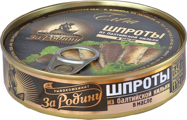 Шпроты За родину 160гр
