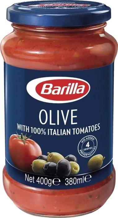 Соус томатный BARILLA Olive, с черными и зелеными оливками, 400г