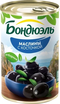 Маслины с косточкой БОНДЮЭЛЬ, 314мл