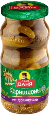 Корнишоны консервированные ДЯДЯ ВАНЯ По-французски, 460г