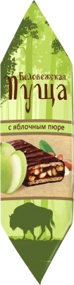Конфеты БЕЛОВЕЖСКАЯ ПУЩА с яблочным пюре, весовые, 0.1 кг