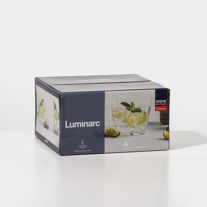Набор стаканов Luminarc «Время дегустаций. Лимонад», 250 мл, стекло, 4 шт.