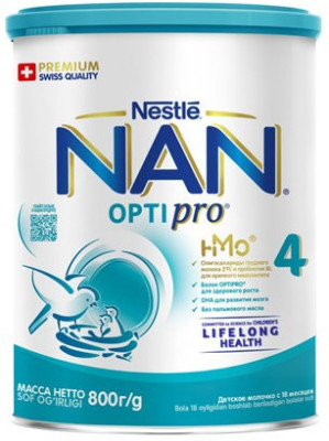 Напиток молочный сухой NAN 4 Optipro с 18 месяцев, 800г 	