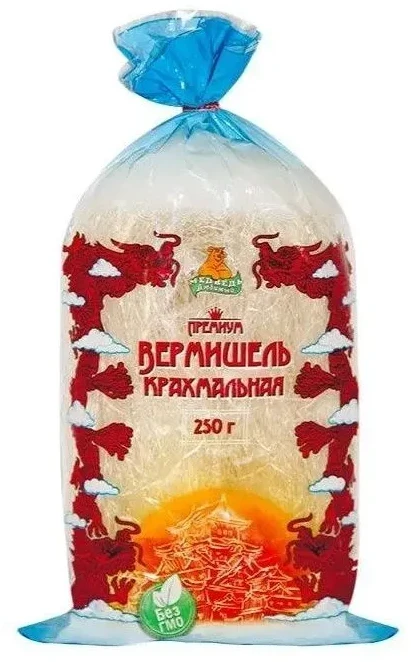 Медведь любимый Фунчоза, лапша крахмальная, 250 гр 