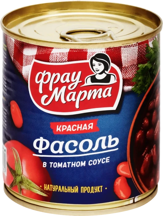 Фасоль Фрау Марта Красная в томате 310мл