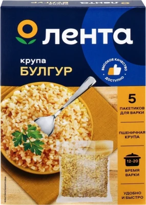 Булгур ЛЕНТА Булгур, в пакетиках, 400г