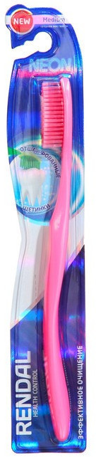 Зубная щетка Rendal Neon, средней жесткости