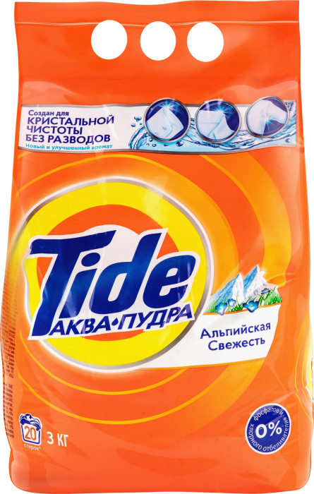 Стиральный порошок TIDE Аквапудра Color, автомат, 3кг