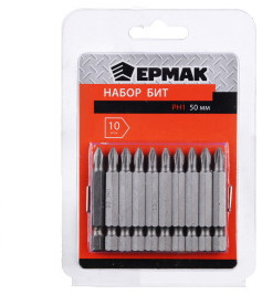 ЕРМАК Набор бит 10шт, PH1, 50мм