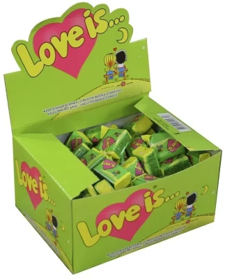 Жевательная резинка Love is яблоко-лимон