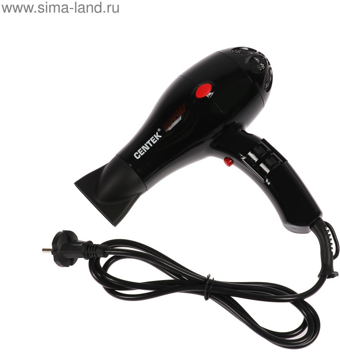 Фен Centek CT-2221 Professional, 2200 Вт, 2 скорости, 3 температурных режима, чёрный
